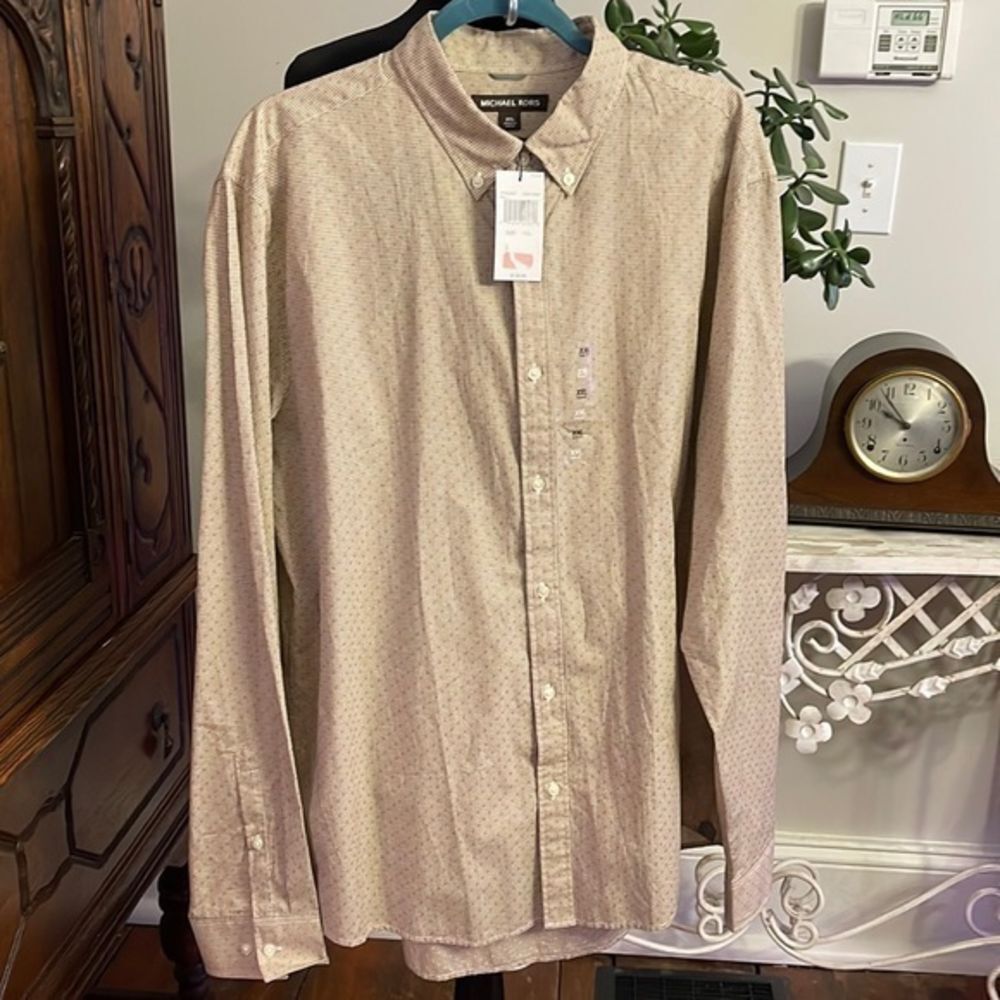 Michael Kors NWT Men's Long Sleeve Casual Office Button Down shirt size XXL